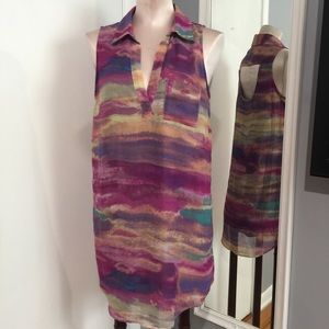 Sleeveless collared slip on dress size M